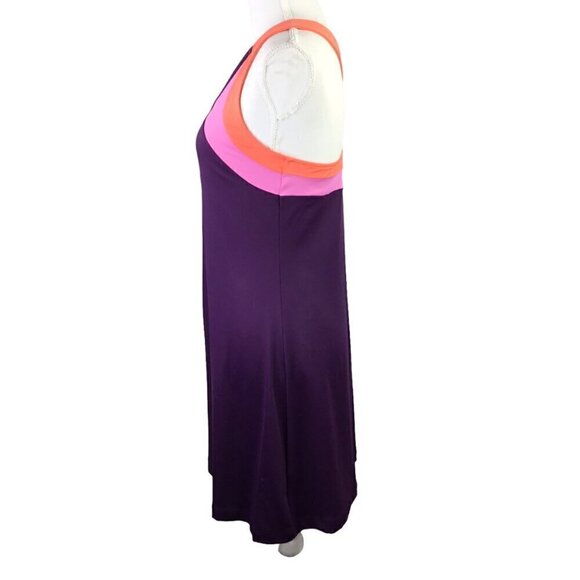 Title Nine Diamalete Athletic Dress Stretch Tennis Golf Size M Colorblock Purple - Picture 6 of 11